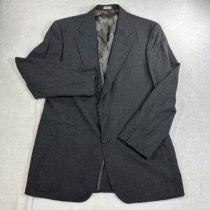 Vintage Botany 500 Couture Wool Suit Jacket Mens 42 Regular Charcoal Gray